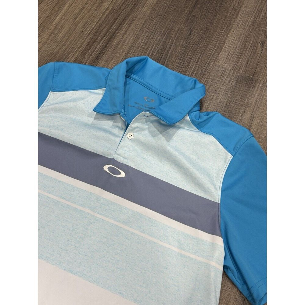Oakley Shirt Mens Size Small Polo Short Sleeve Performance Striped Regular Fit‎